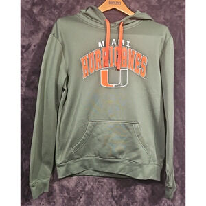 University Of Miami Fanatics sz M Green Hoodie NCAA